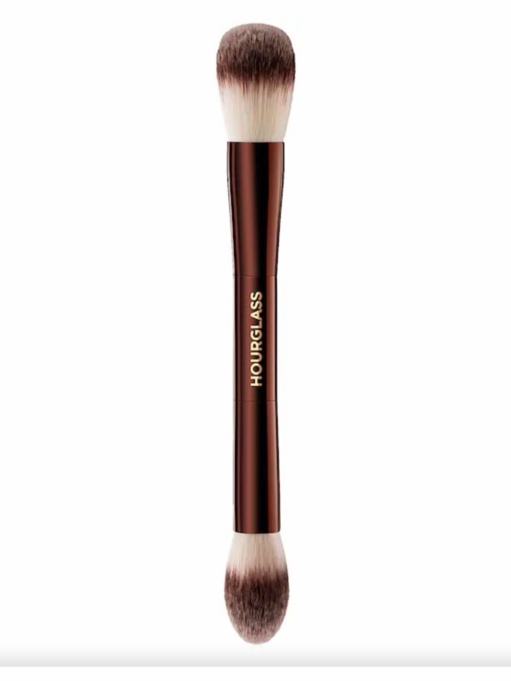 Hourglass Dual-Ended Makeup Brush in Bronze and White